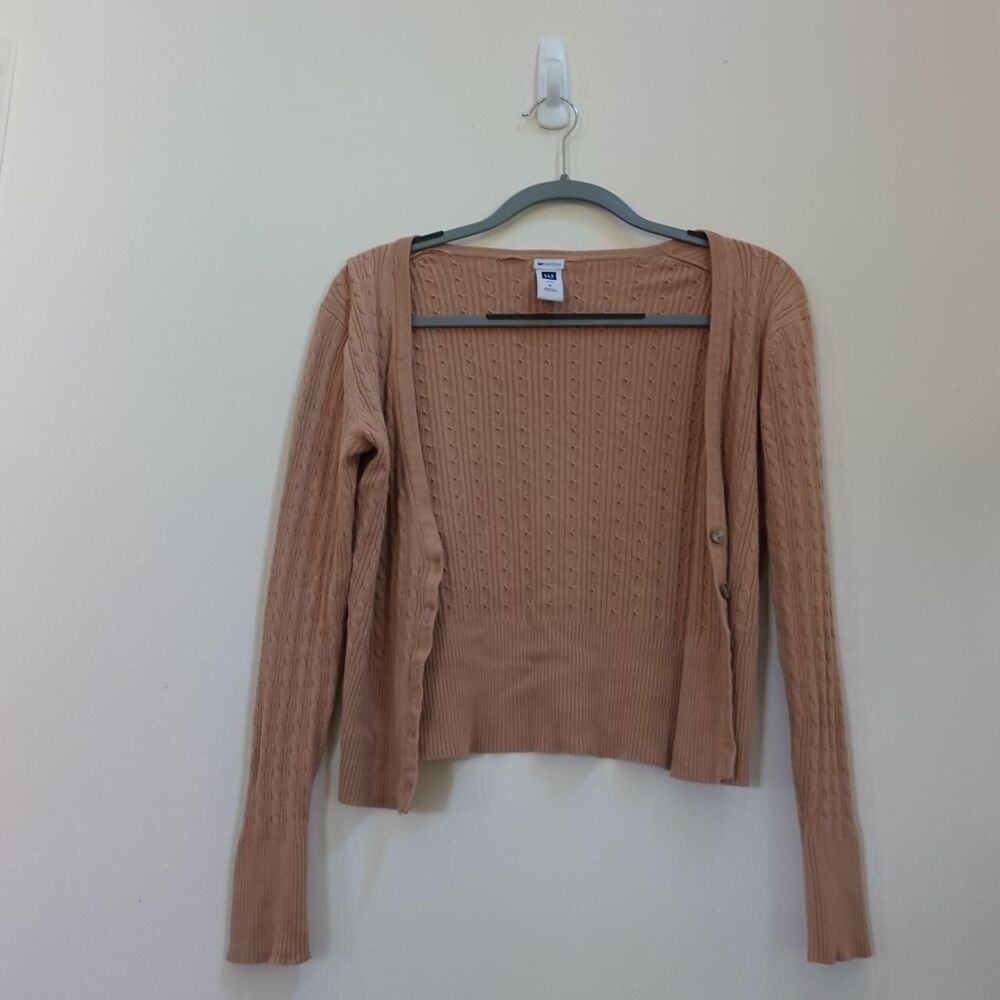 tan cardigan from Gap